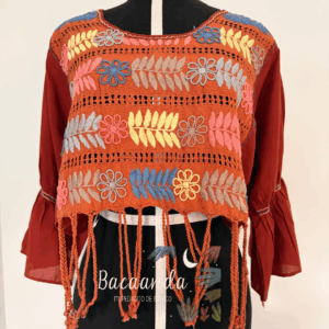 Blusa barbas coral
